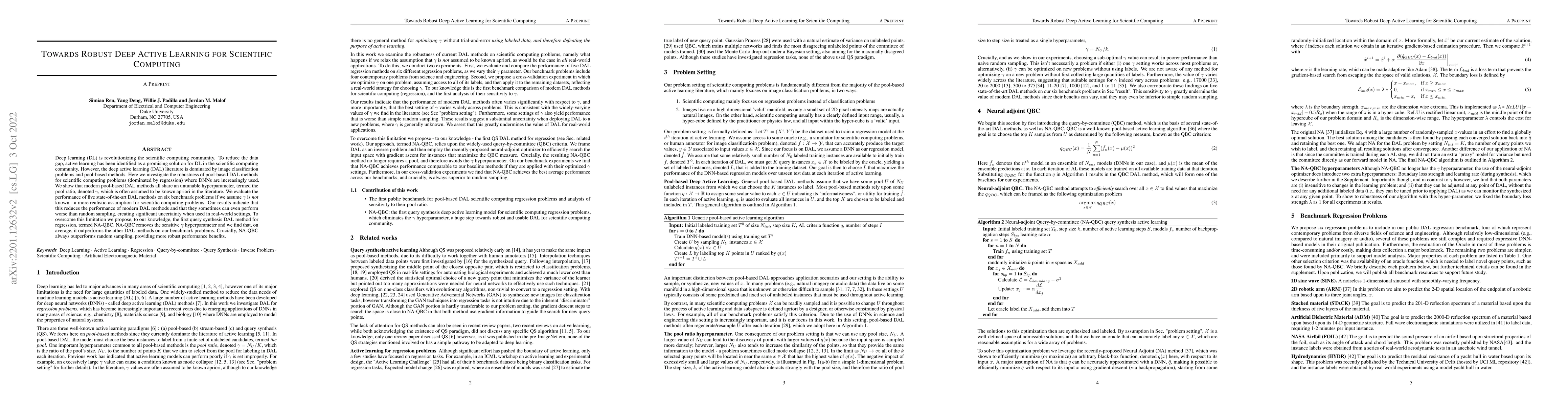 Thumbnail for Towards Robust Deep Active Learning for Scientific Computing