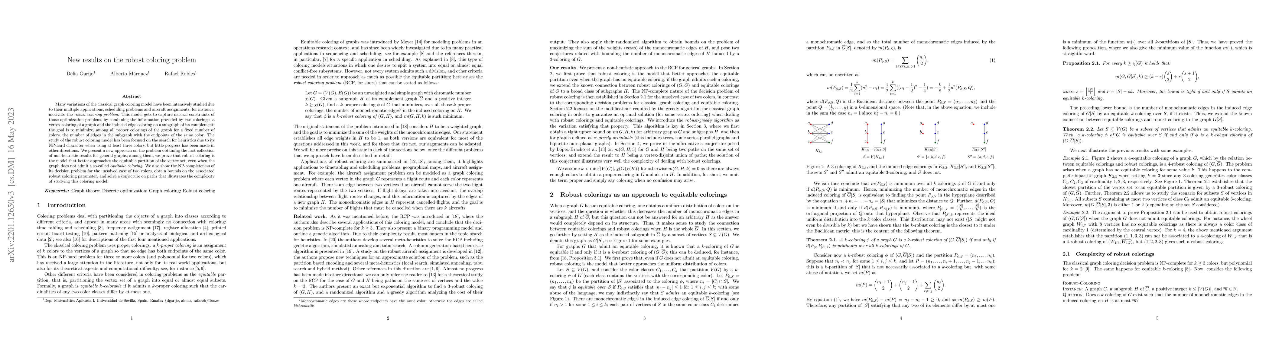 Thumbnail for New results on the robust coloring problem