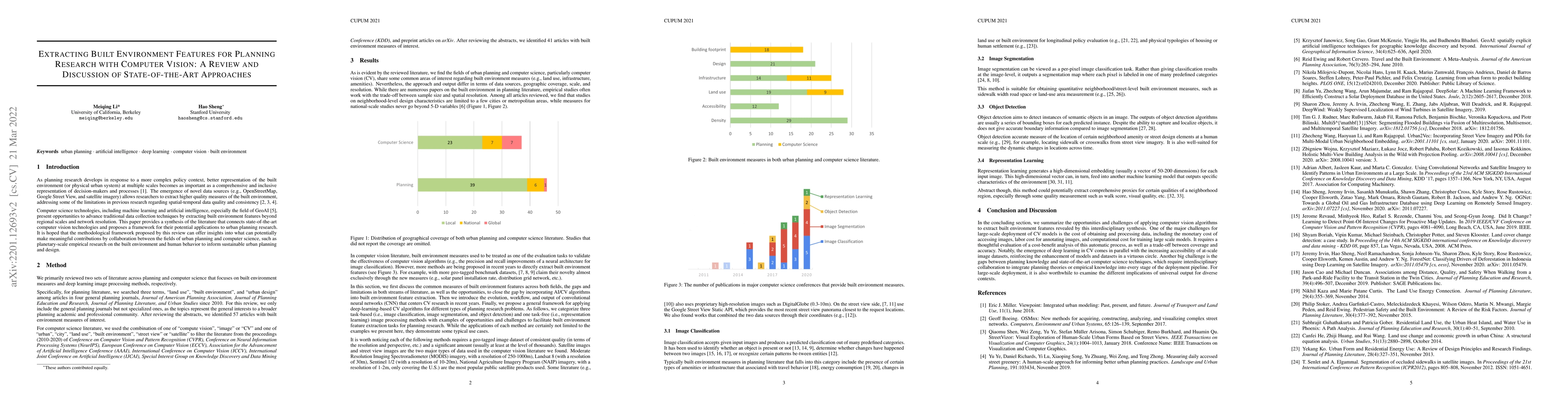 Thumbnail for Extracting Built Environment Features for Planning Research with
  Computer Vision: A Review and Discussion of State-of-the-Art Approaches