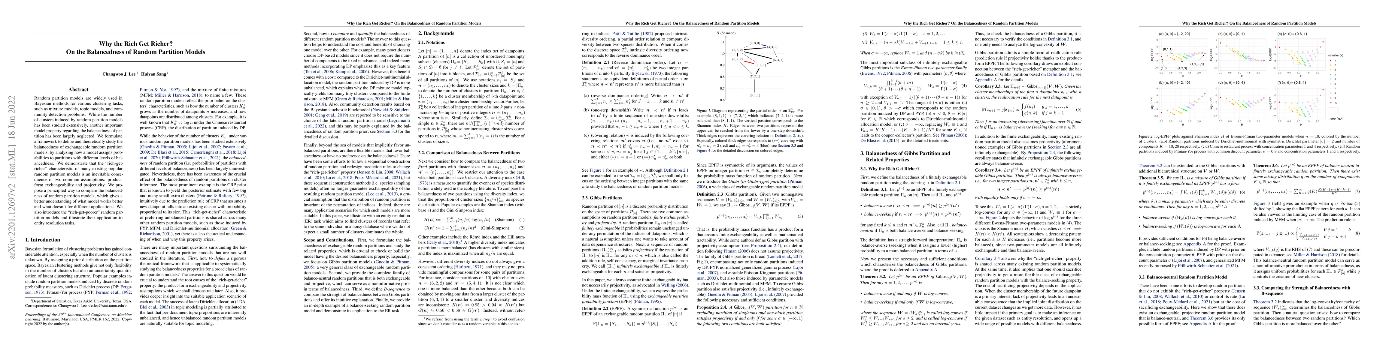 Thumbnail for Why the Rich Get Richer? On the Balancedness of Random Partition Models