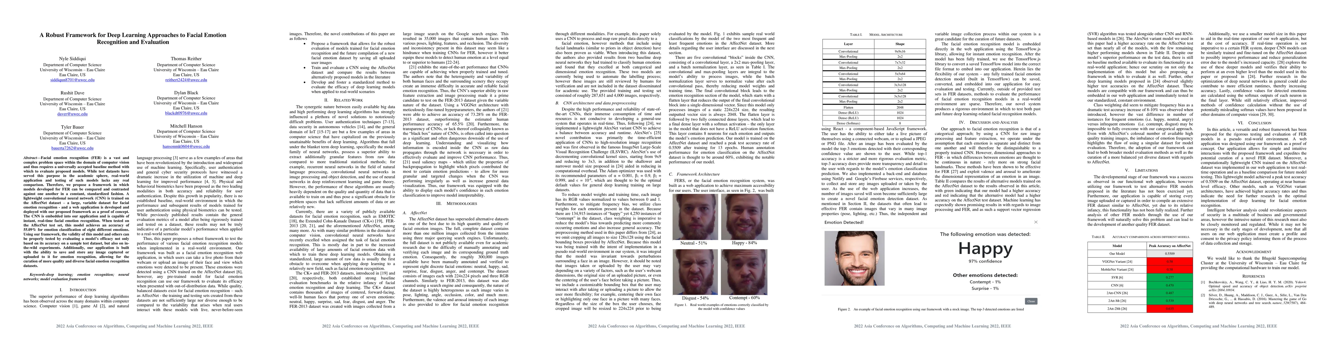 Thumbnail for A Robust Framework for Deep Learning Approaches to Facial Emotion
  Recognition and Evaluation