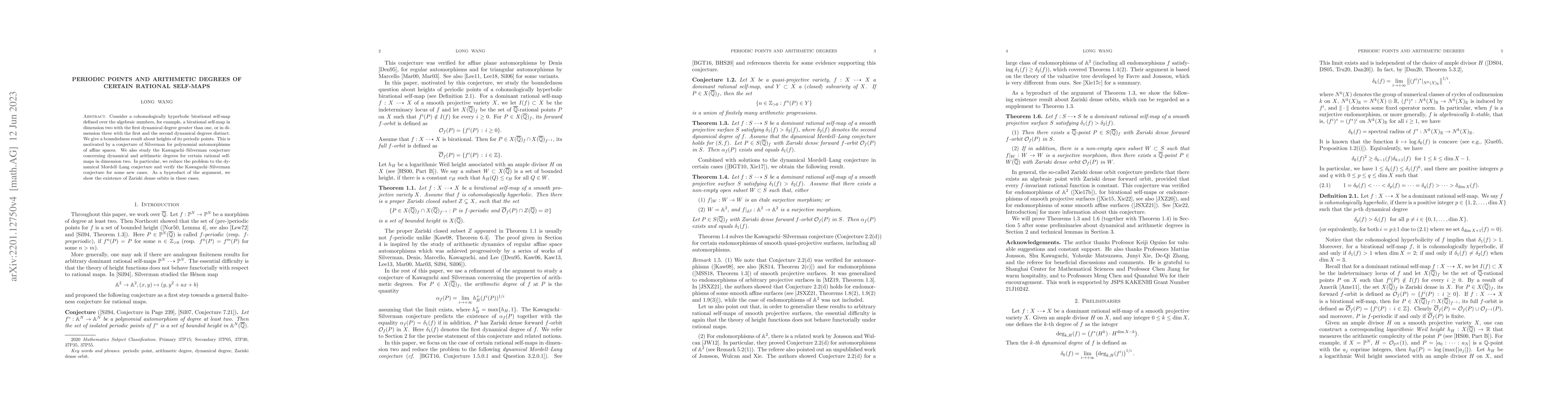 Thumbnail for Periodic points and arithmetic degrees of certain rational self-maps
