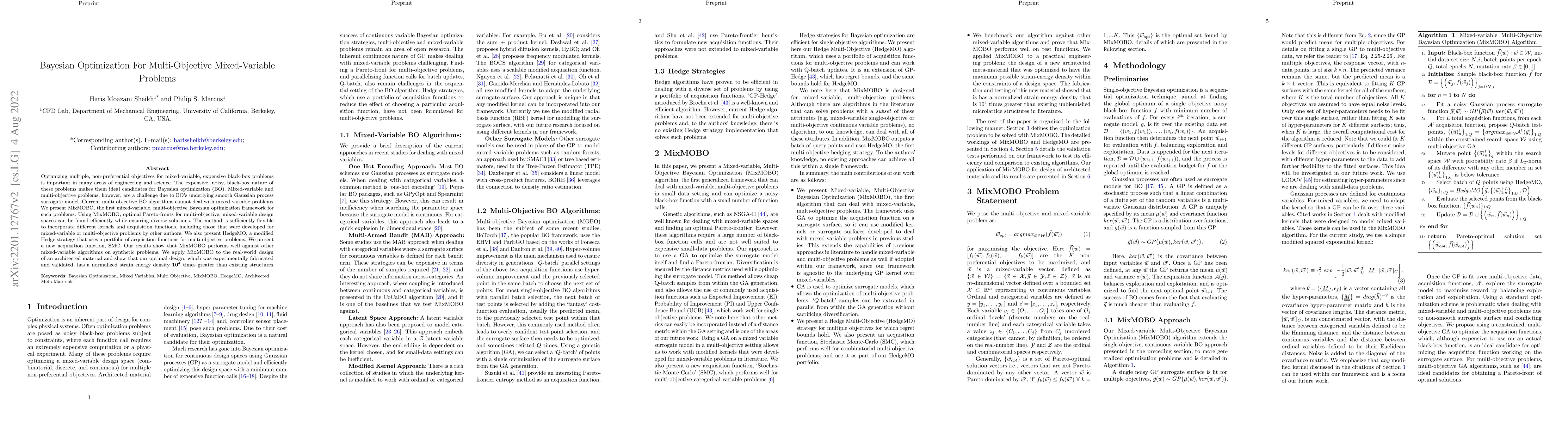 Thumbnail for Bayesian Optimization For Multi-Objective Mixed-Variable Problems