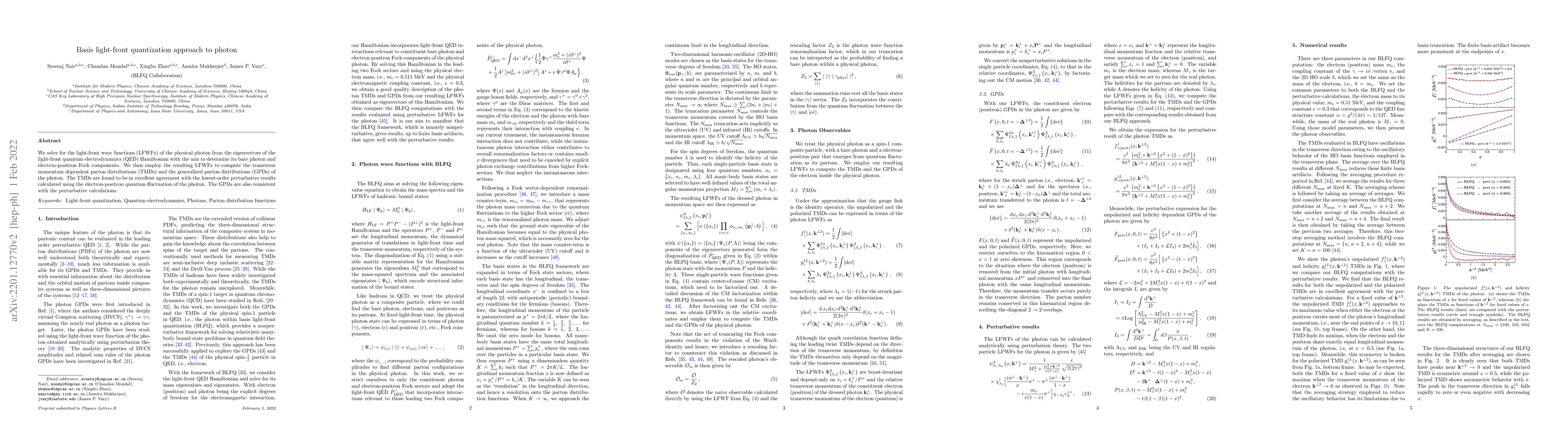 Thumbnail for Basis light-front quantization approach to photon
