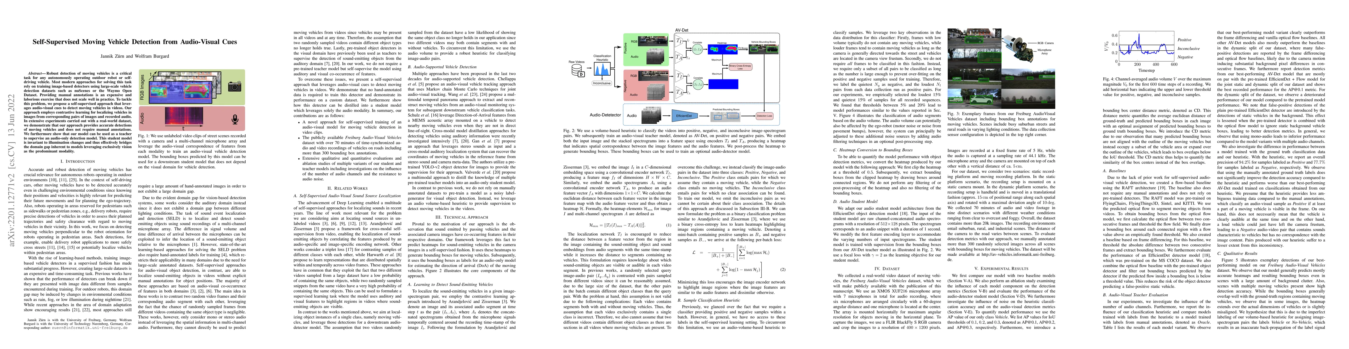 Thumbnail for Self-Supervised Moving Vehicle Detection from Audio-Visual Cues