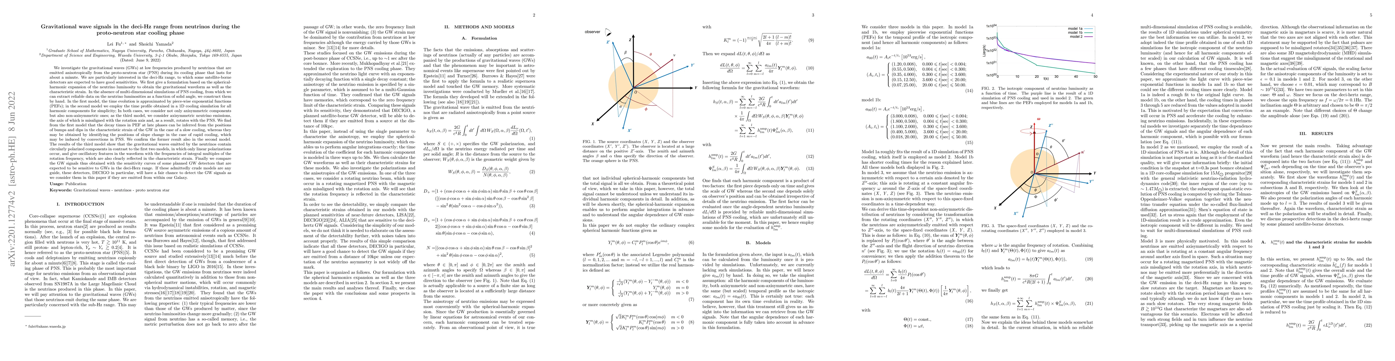 Thumbnail for Gravitational wave signals in the deci-Hz range from neutrinos during
  the proto-neutron star cooling phase