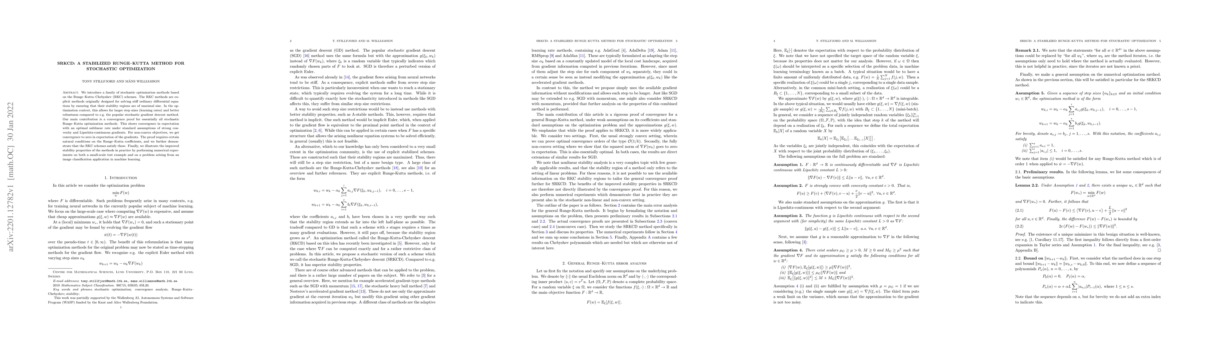 Thumbnail for SRKCD: a stabilized Runge-Kutta method for stochastic optimization