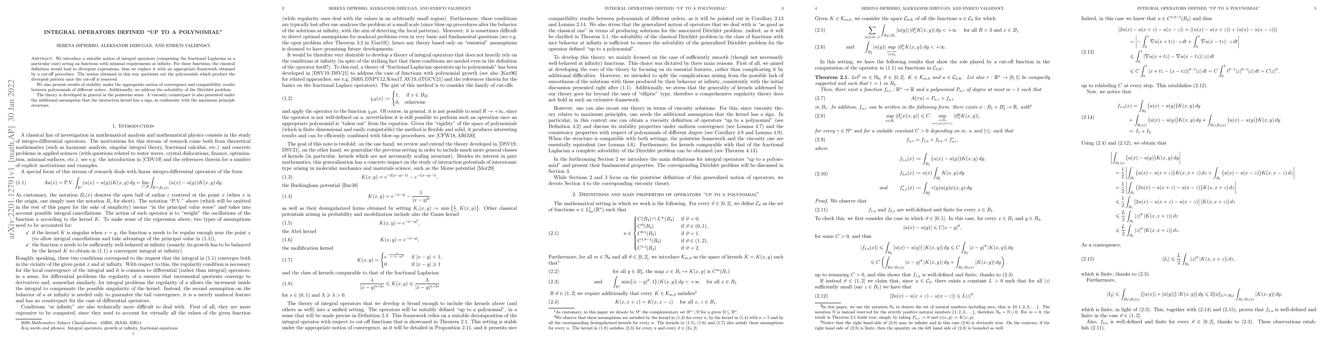 Thumbnail for Integral operators defined "up to a polynomial''