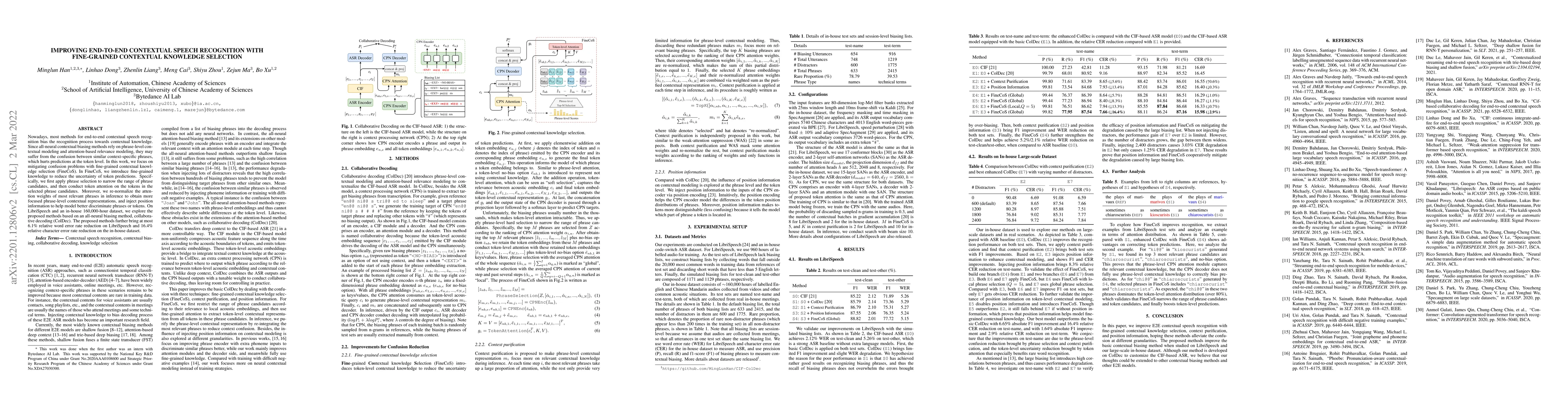 Thumbnail for Improving End-to-End Contextual Speech Recognition with Fine-Grained
  Contextual Knowledge Selection