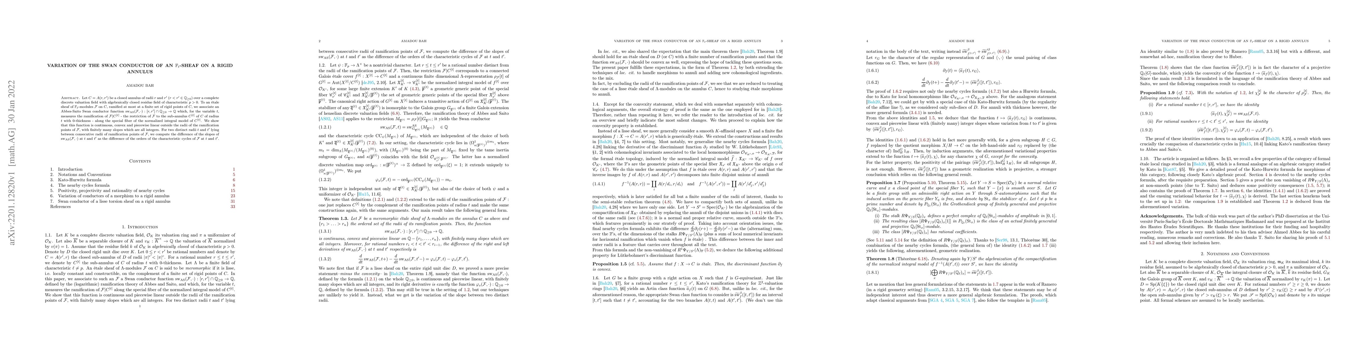 Thumbnail for Variation of the Swan conductor of an $\mathbb{F}_{\ell}$-sheaf on a
  rigid annulus