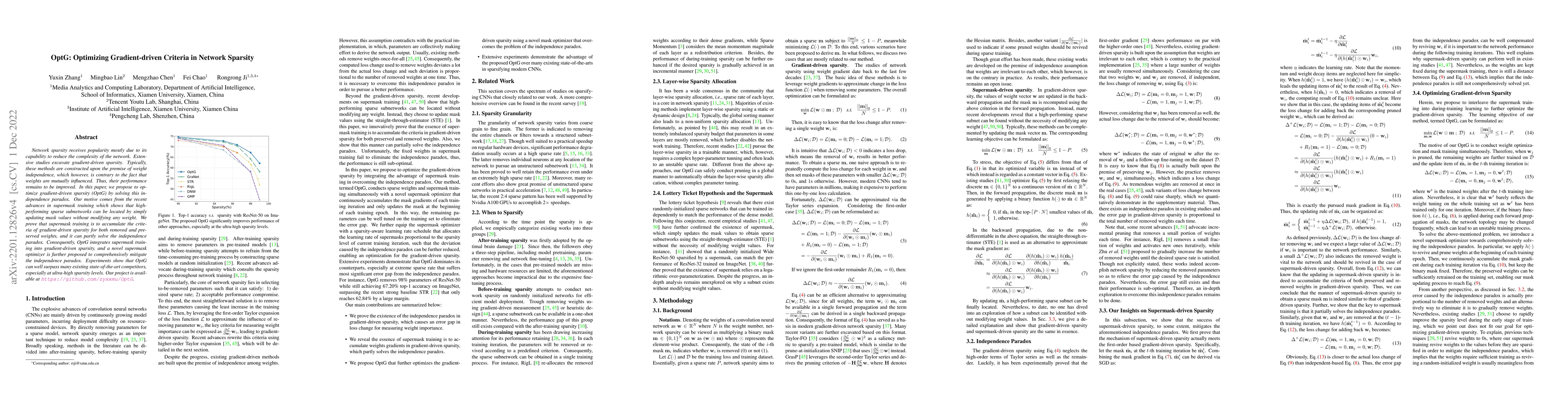 Thumbnail for OptG: Optimizing Gradient-driven Criteria in Network Sparsity