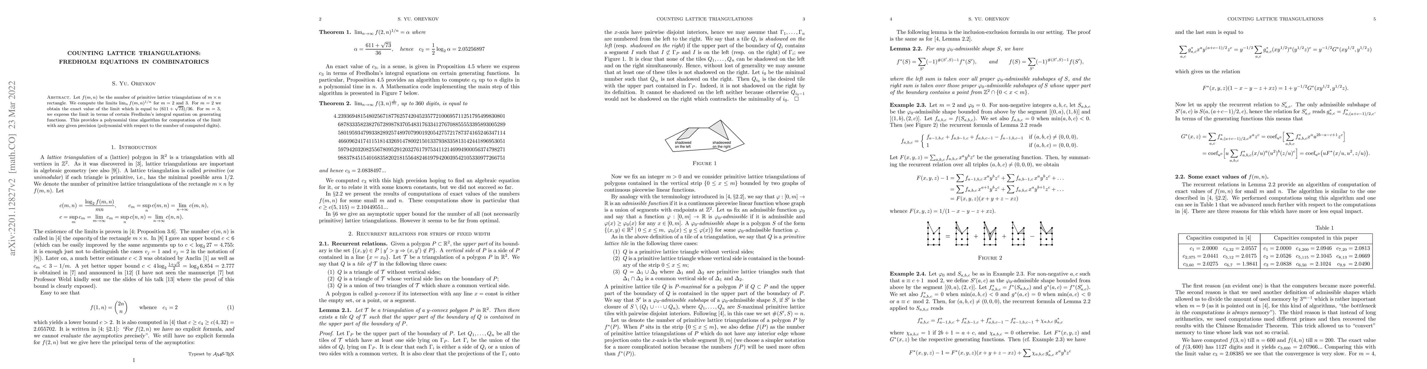 Thumbnail for Counting lattice triangulations: Fredholm equations in combinatorics