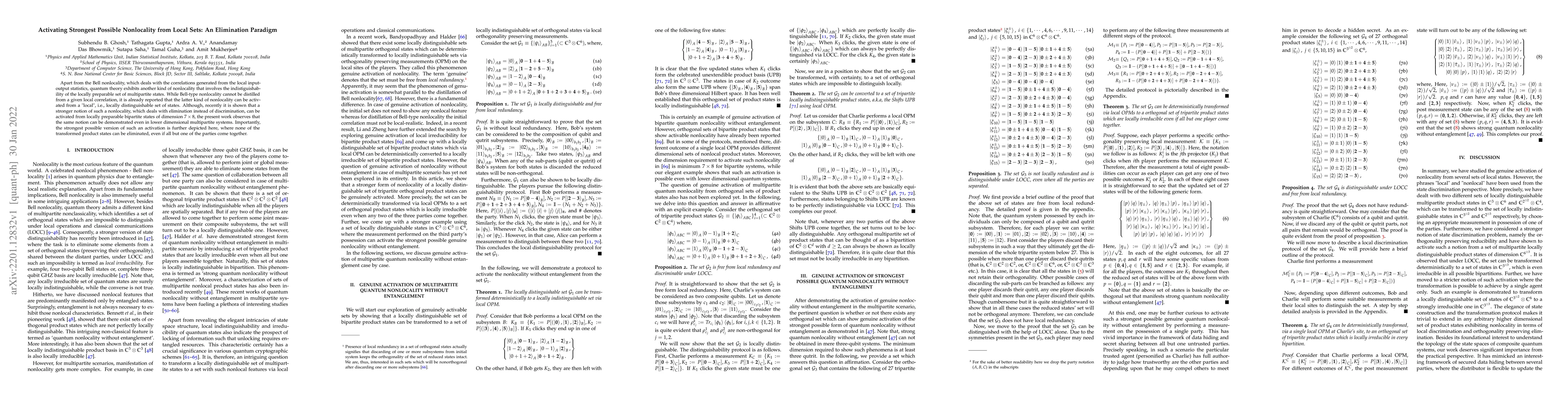 Thumbnail for Activating Strongest Possible Nonlocality from Local Sets: An
  Elimination Paradigm