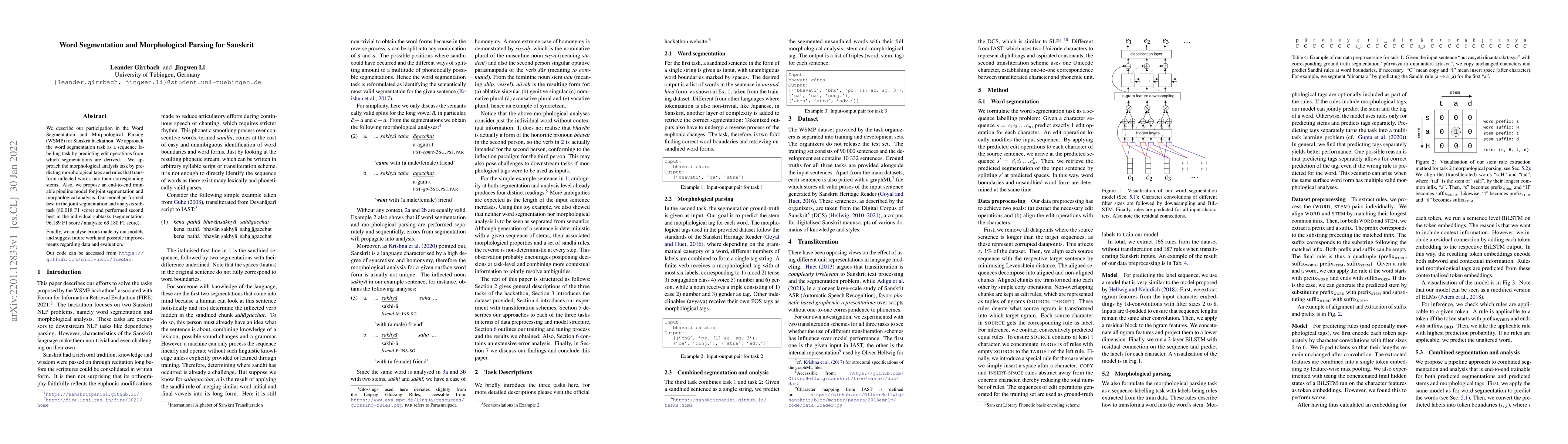 Thumbnail for Word Segmentation and Morphological Parsing for Sanskrit