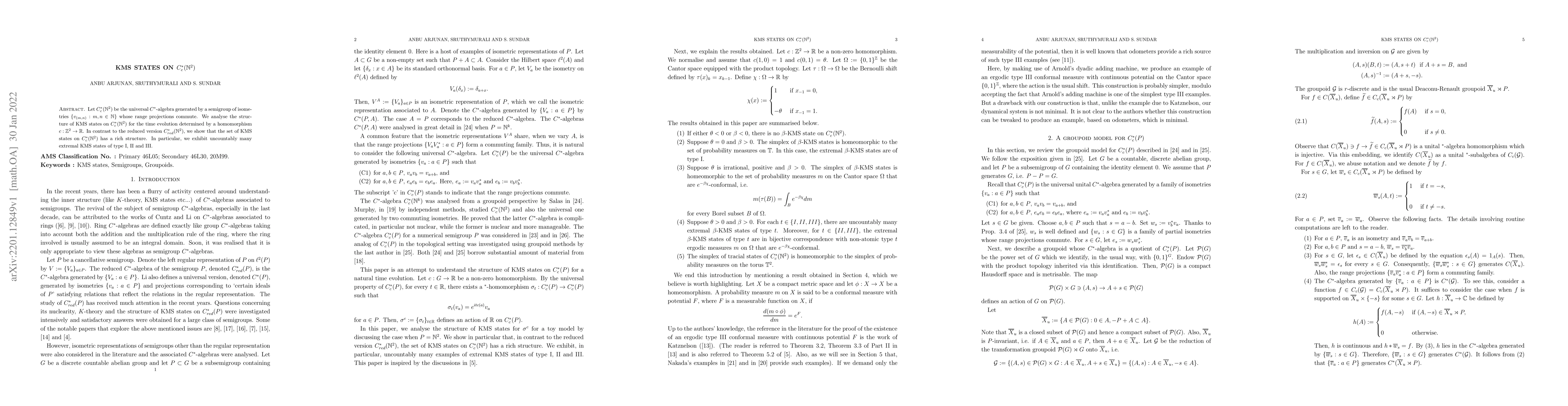 Thumbnail for KMS states on $C_c^{*}(\mathbb{N}^2)$