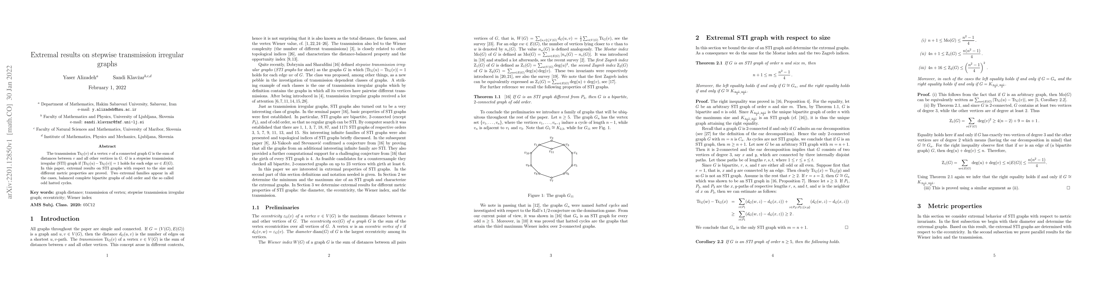 Thumbnail for Extremal results on stepwise transmission irregular graphs