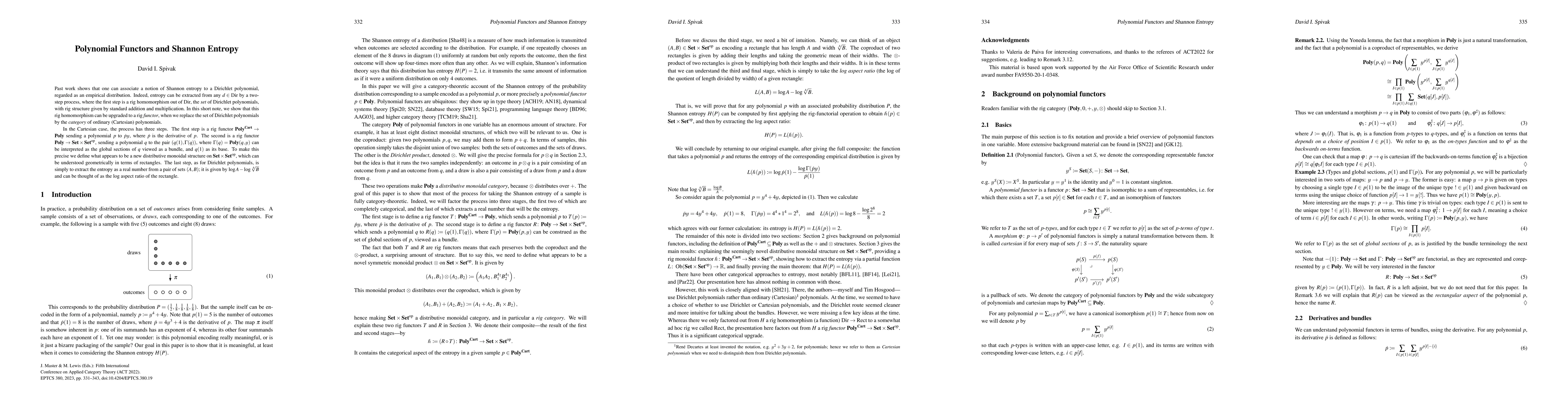 Thumbnail for Polynomial Functors and Shannon Entropy