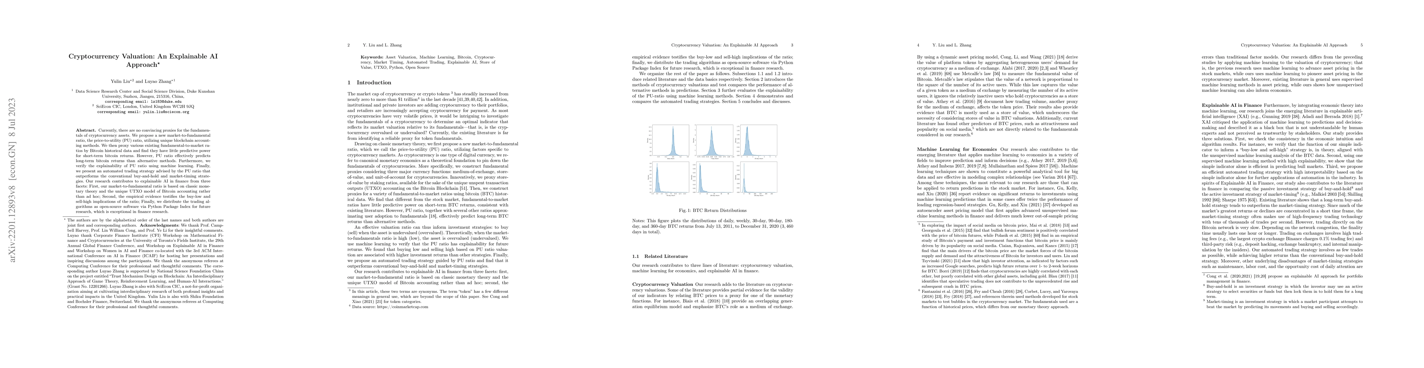 Thumbnail for Cryptocurrency Valuation: An Explainable AI Approach