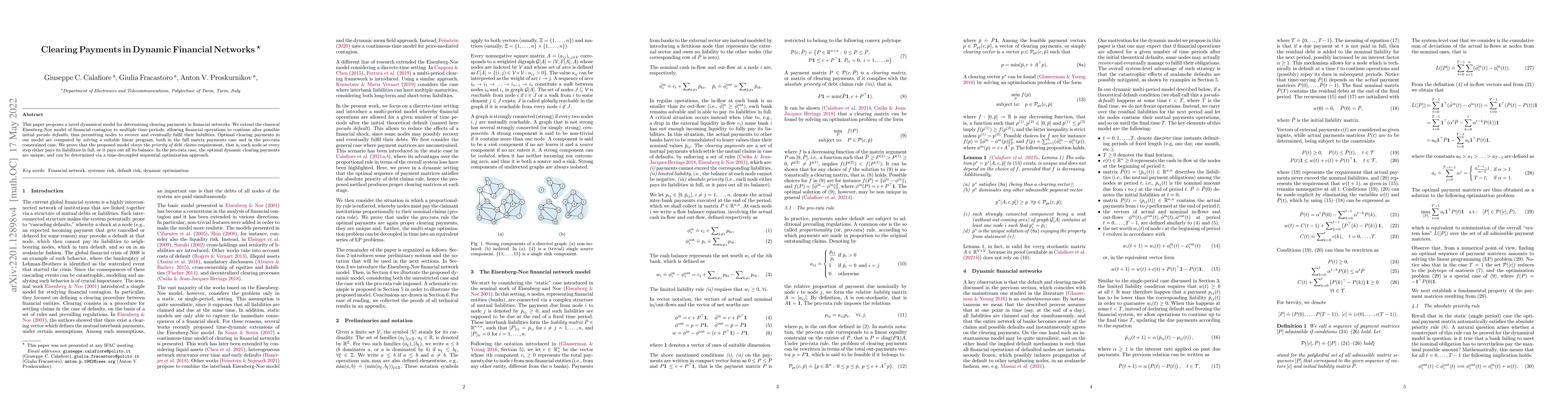 Thumbnail for Clearing Payments in Dynamic Financial Networks