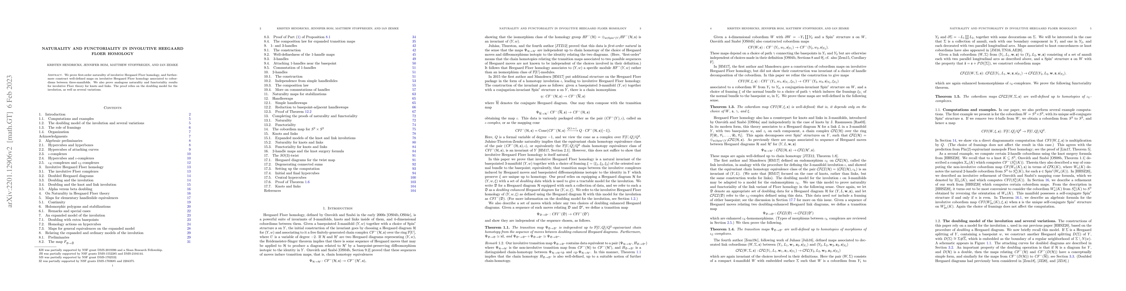 Thumbnail for Naturality and functoriality in involutive Heegaard Floer homology