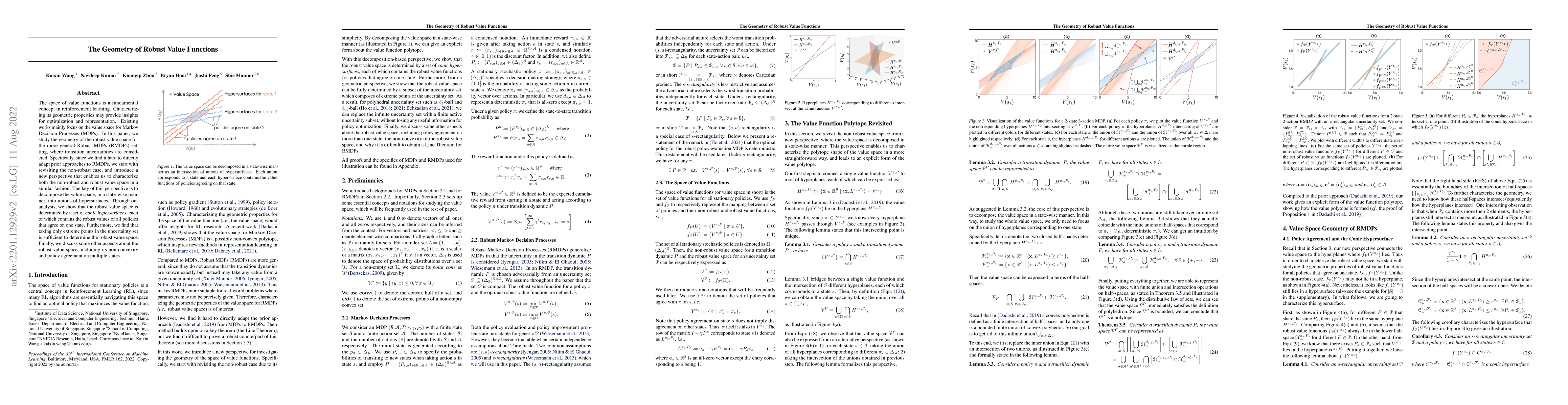 Thumbnail for The Geometry of Robust Value Functions