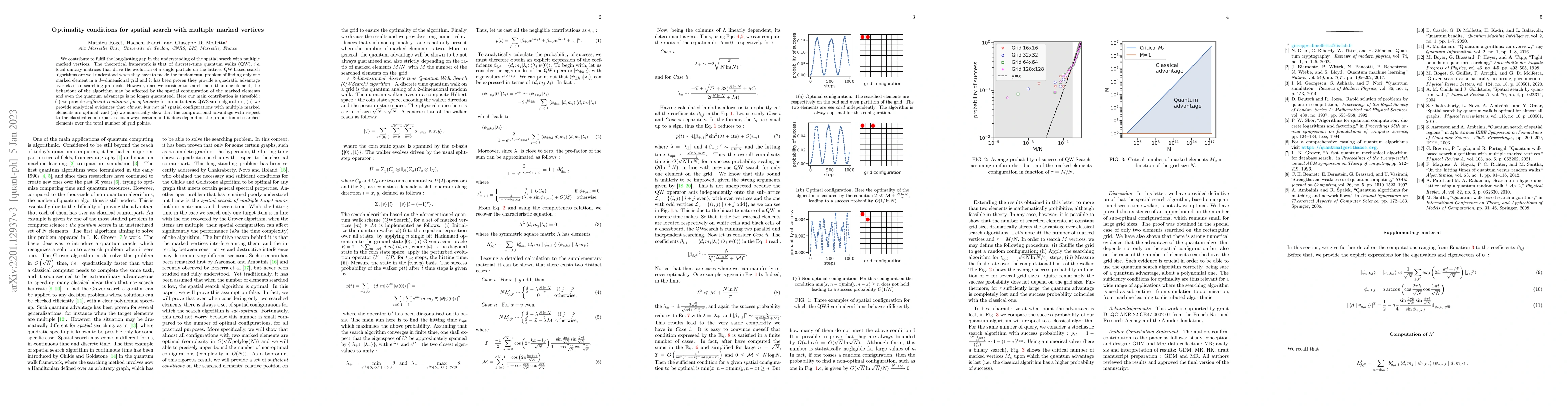 Thumbnail for Optimality conditions for spatial search with multiple marked vertices