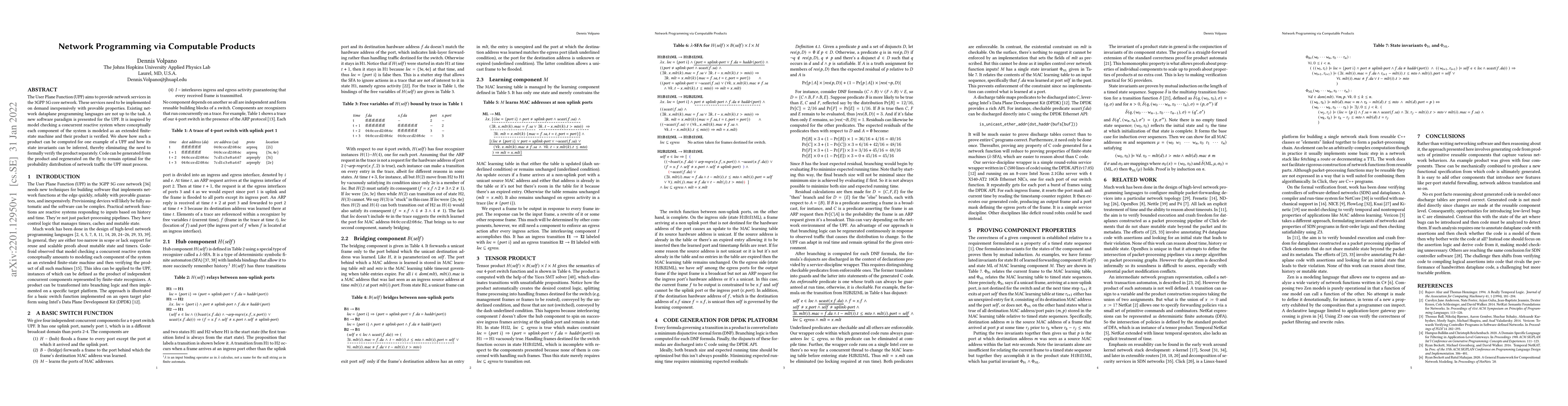 Thumbnail for Network Programming via Computable Products