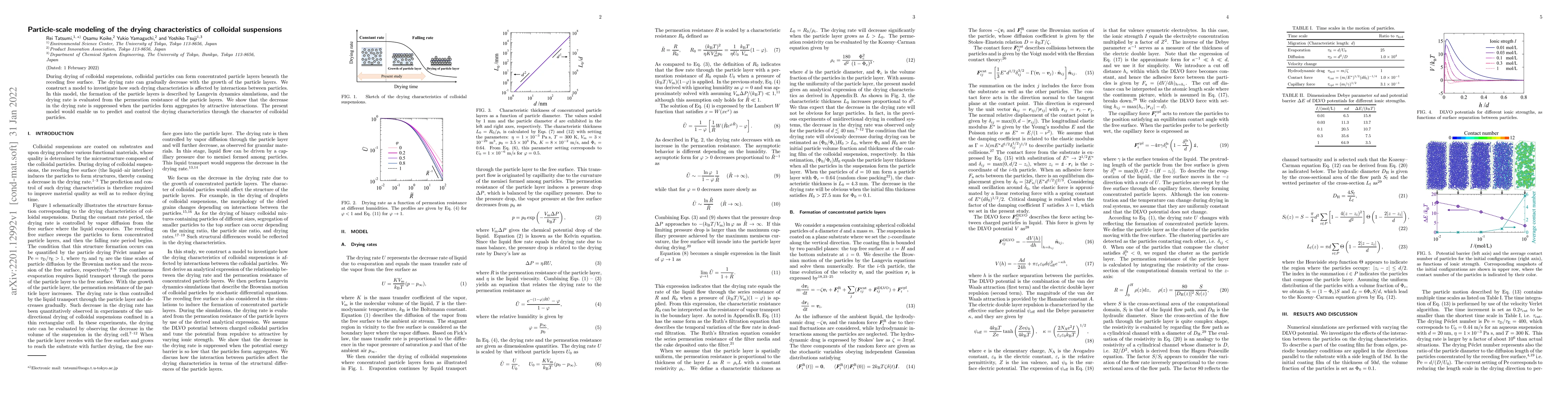 Thumbnail for Particle-scale modeling of the drying characteristics of colloidal
  suspensions