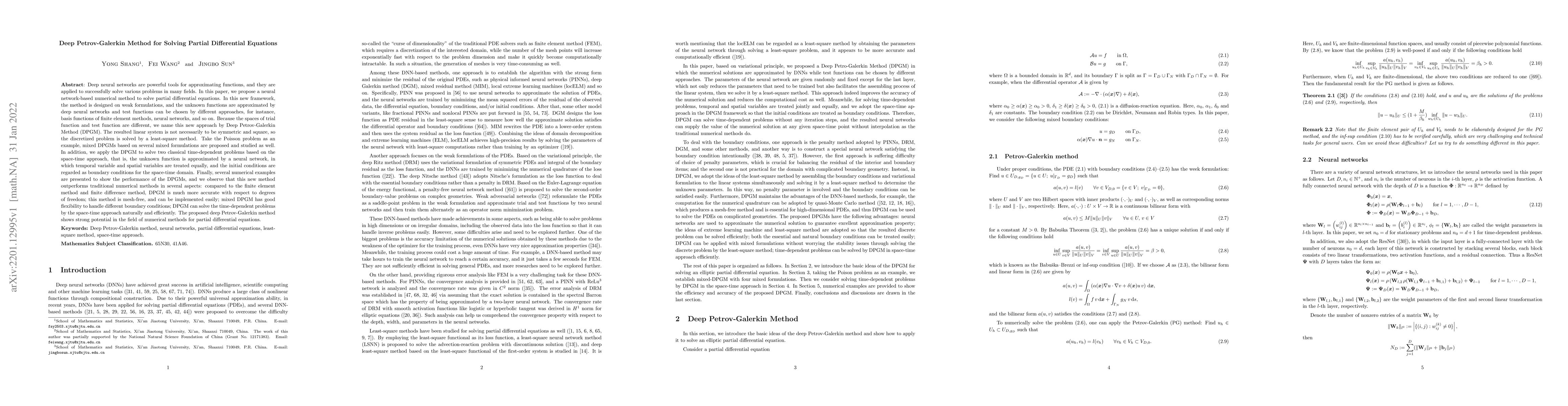 Thumbnail for Deep Petrov-Galerkin Method for Solving Partial Differential Equations