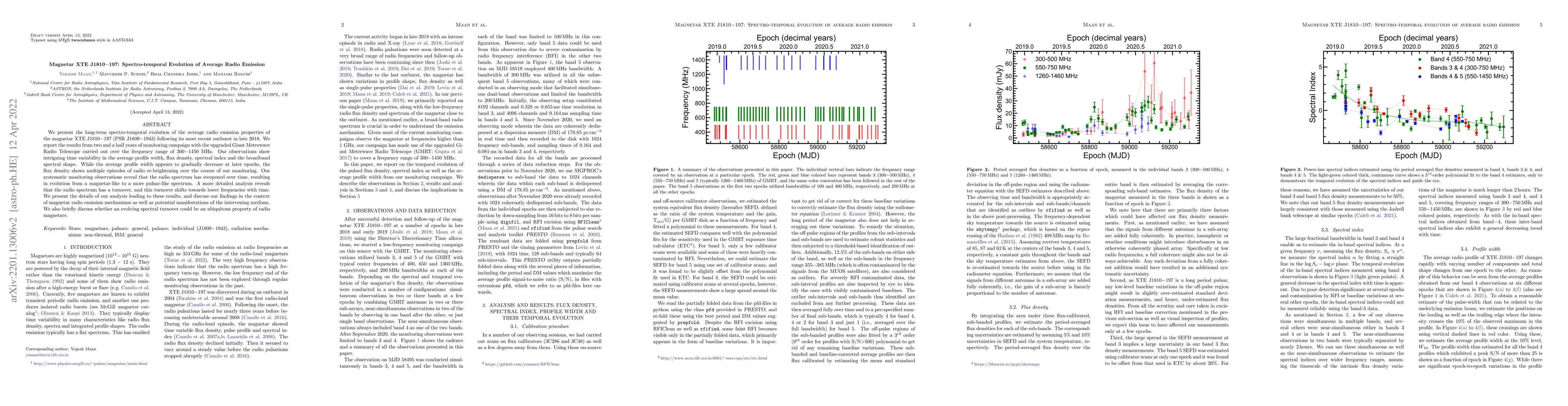 Thumbnail for Magnetar XTE J1810-197: Spectro-temporal evolution of average radio
  emission