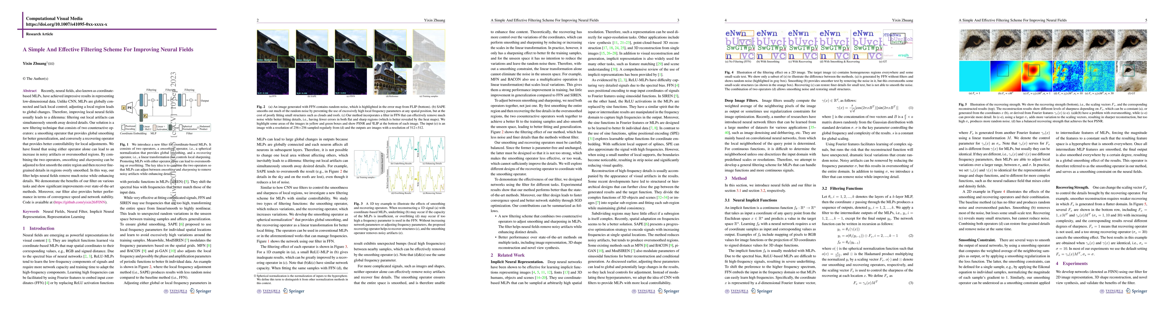 Thumbnail for A Simple And Effective Filtering Scheme For Improving Neural Fields