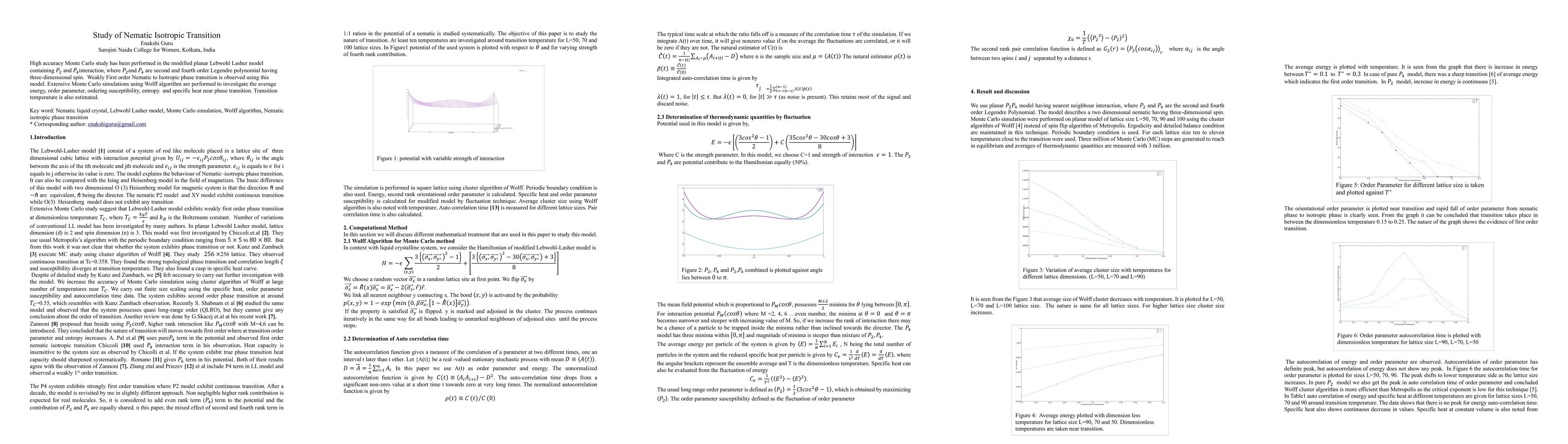 Thumbnail for Study of Nematic Isotropic Transition