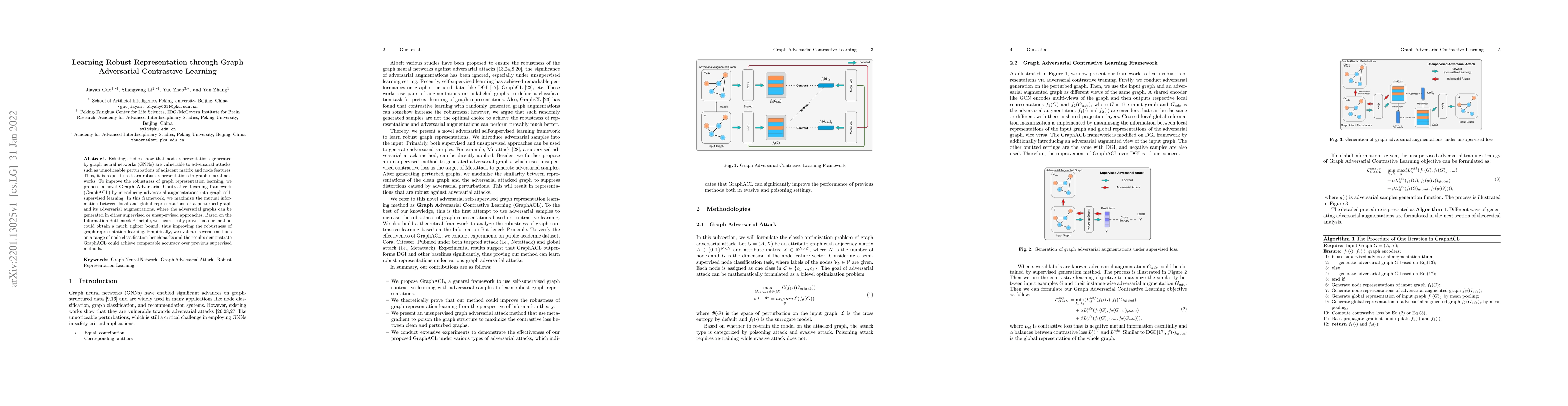Thumbnail for Learning Robust Representation through Graph Adversarial Contrastive
  Learning
