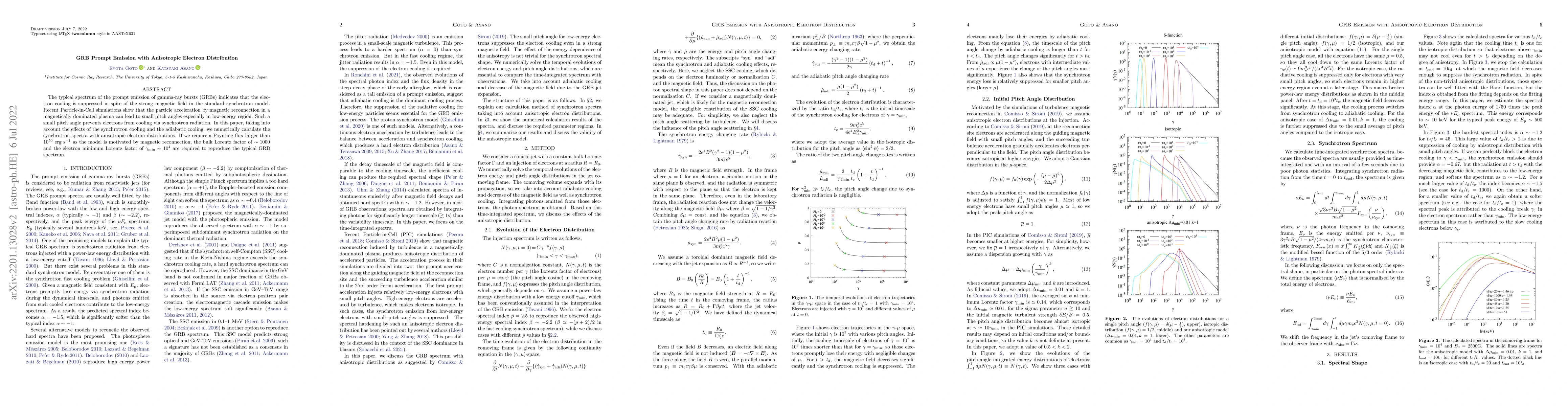 Thumbnail for GRB Prompt Emission with Anisotropic Electron Distribution