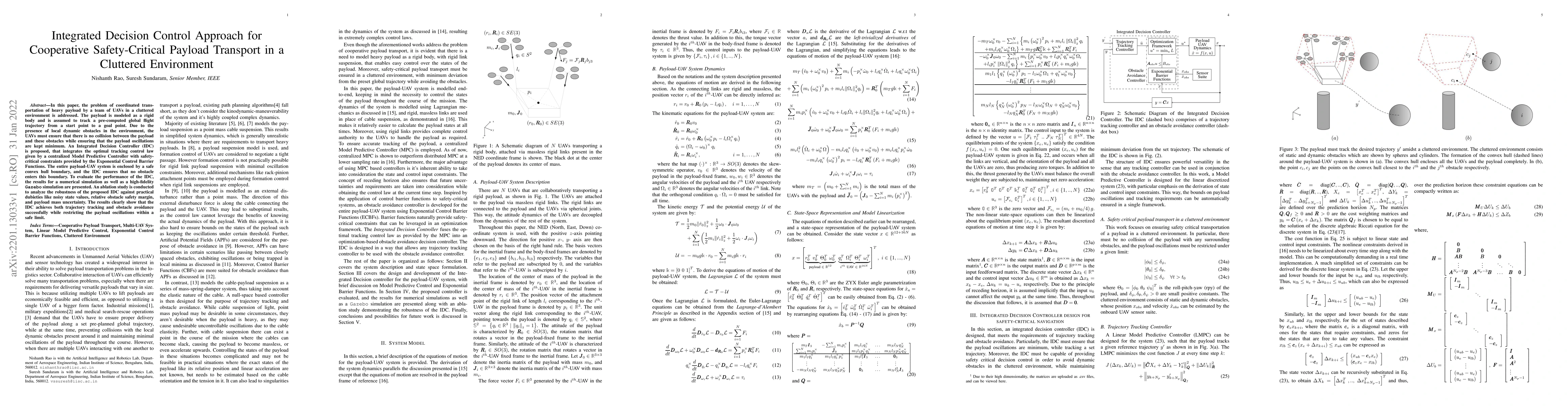 Thumbnail for Integrated Decision Control Approach for Cooperative Safety-Critical
  Payload Transport in a Cluttered Environment
