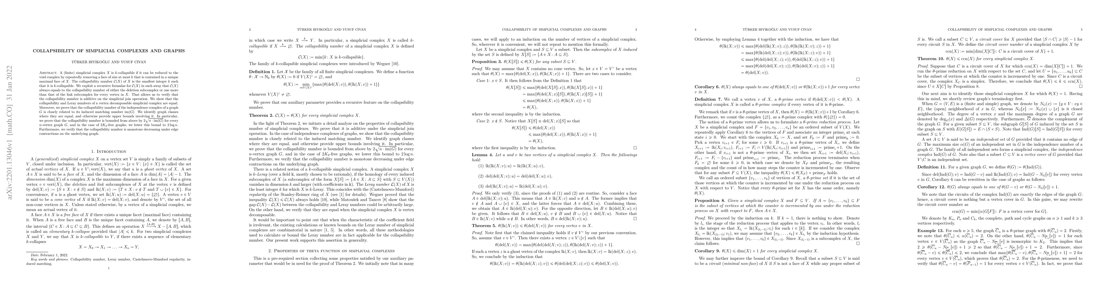 Thumbnail for Bounding the collapsibility number of simplicial complexes and graphs