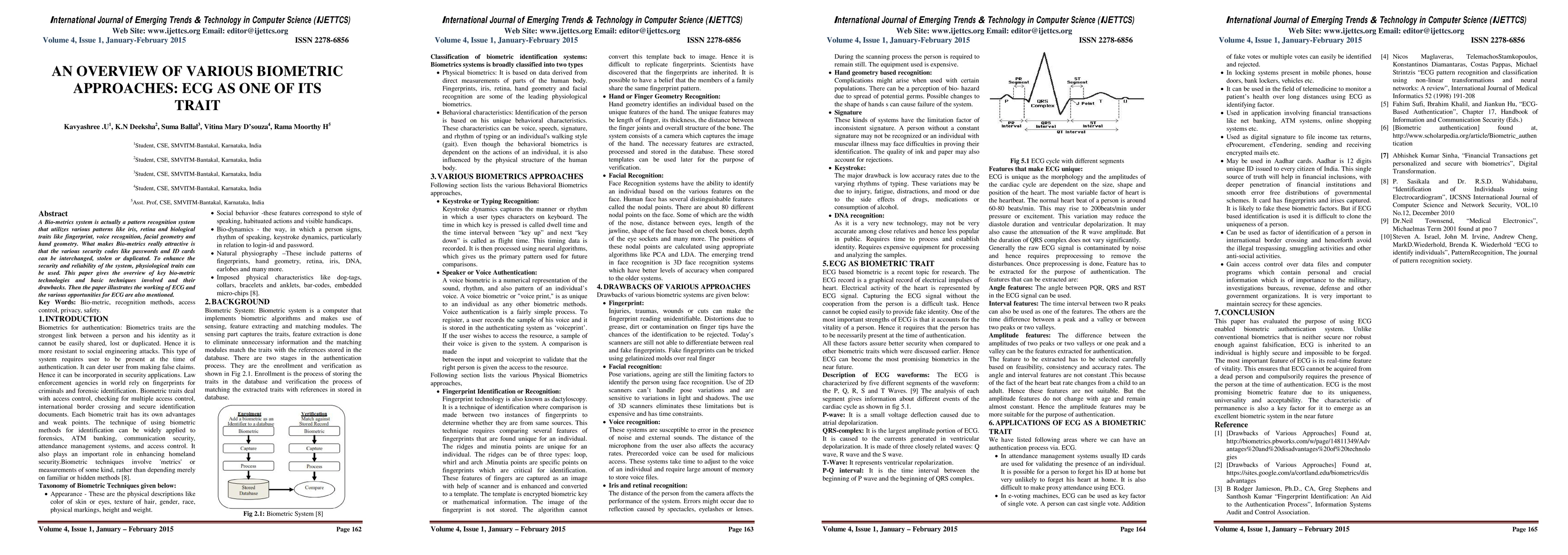 Thumbnail for An Overview of Various Biometric Approaches: ECG One of its Trait