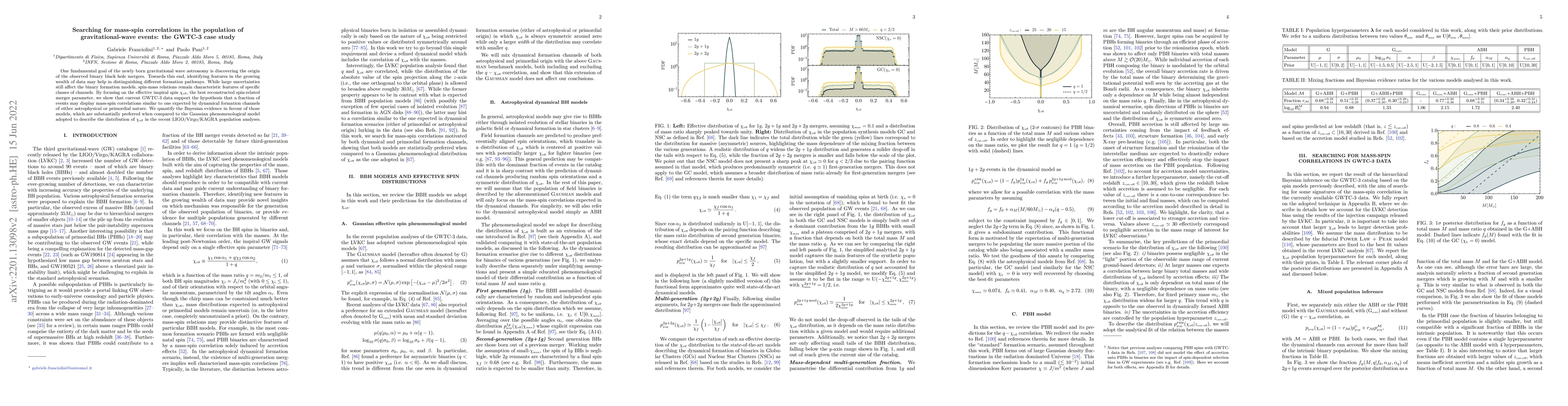 Thumbnail for Searching for mass-spin correlations in the population of
  gravitational-wave events: the GWTC-3 case study