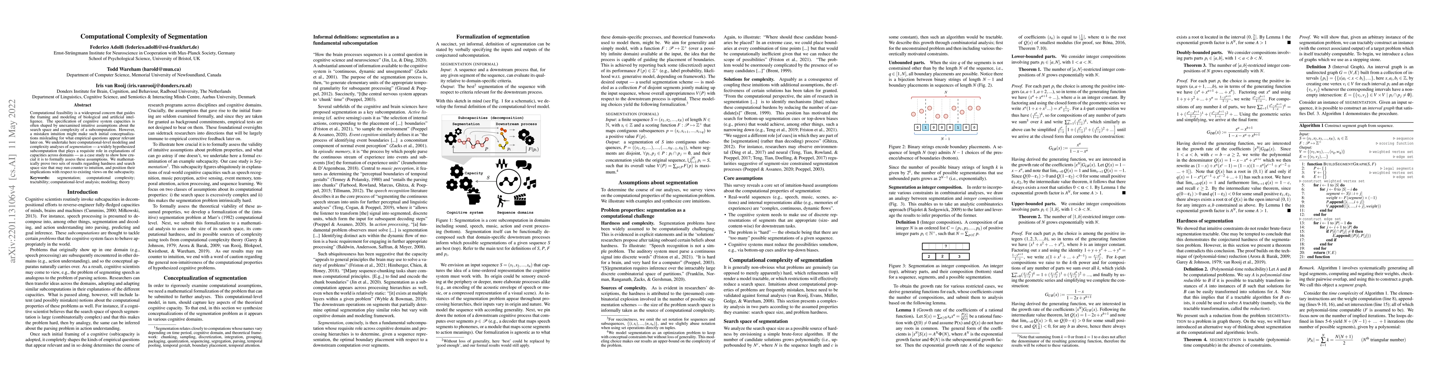 Thumbnail for Computational Complexity of Segmentation