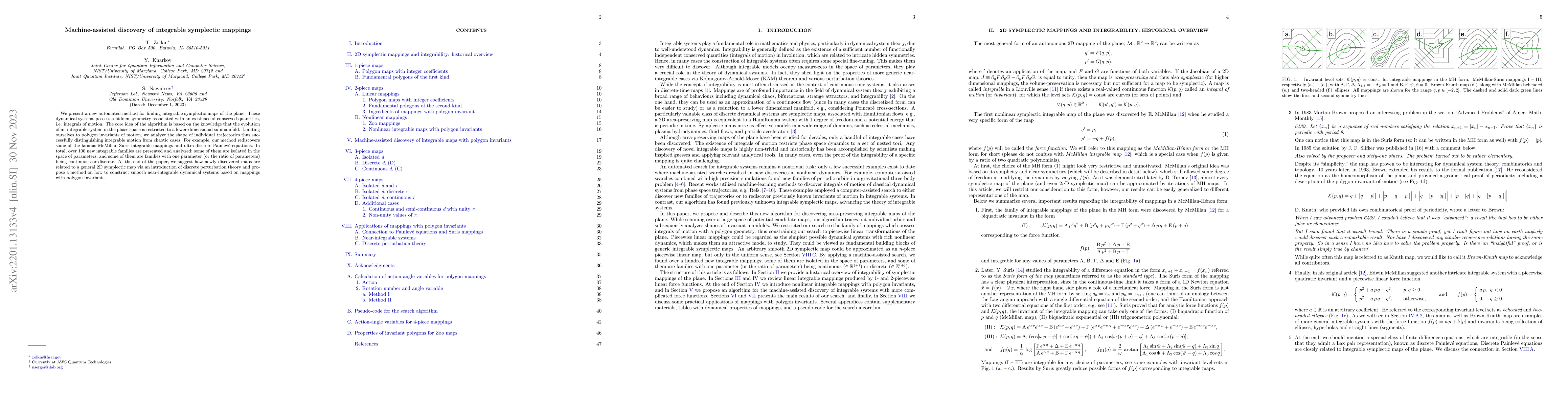 Thumbnail for Machine-assisted discovery of integrable symplectic mappings