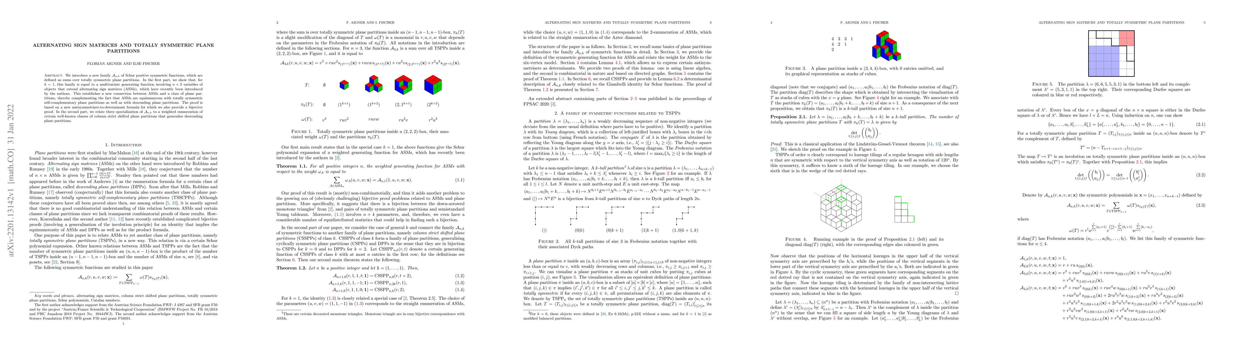 Thumbnail for Alternating sign matrices and totally symmetric plane partitions