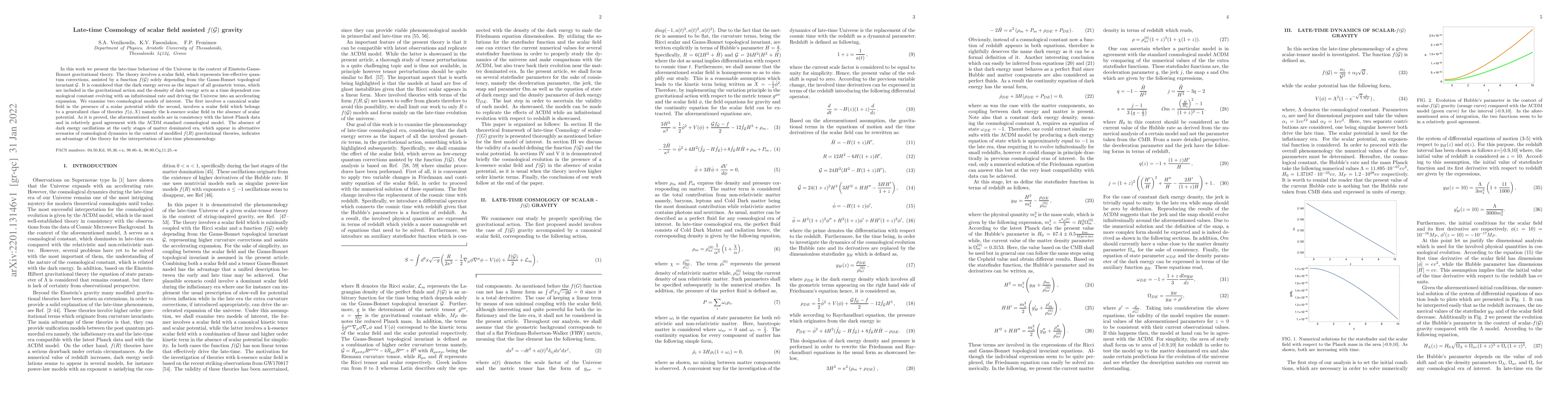 Thumbnail for Late-time Cosmology of scalar field assisted $f(\mathcal{G})$ gravity