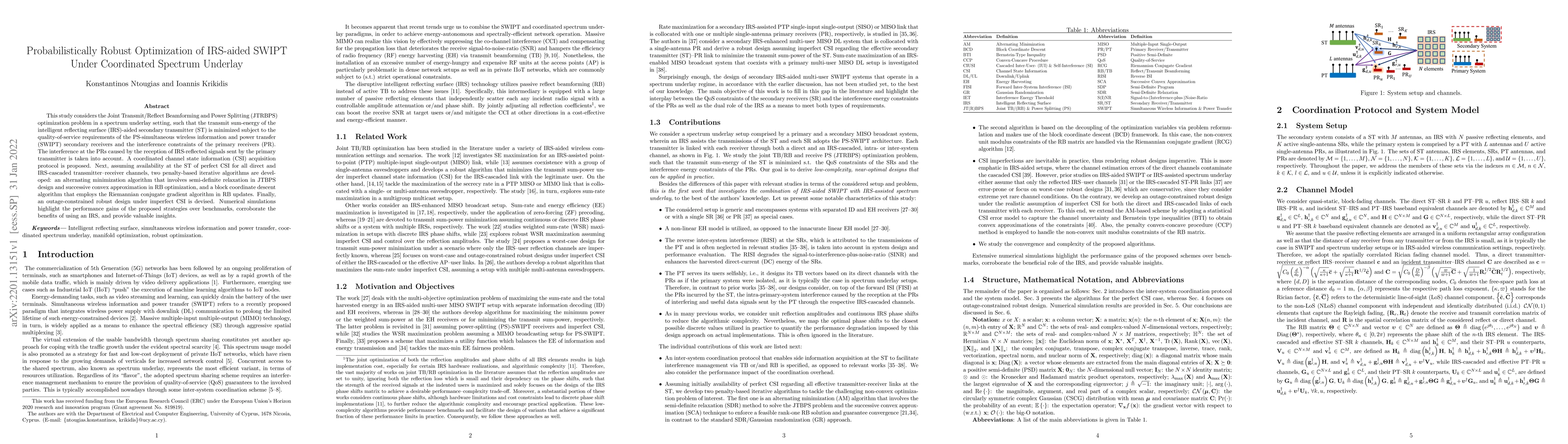 Thumbnail for Probabilistically Robust Optimization of IRS-aided SWIPT Under
  Coordinated Spectrum Underlay