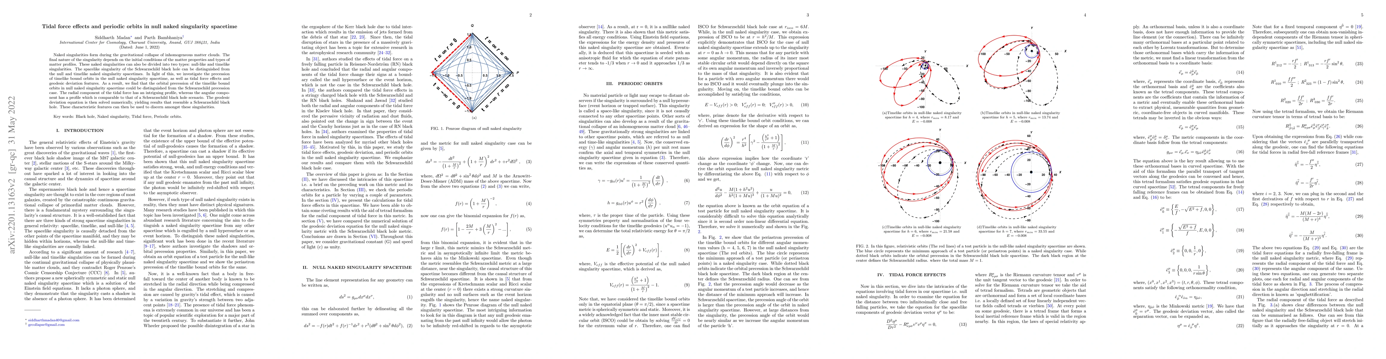 Thumbnail for Tidal force effects and periodic orbits in null naked singularity
  spacetime