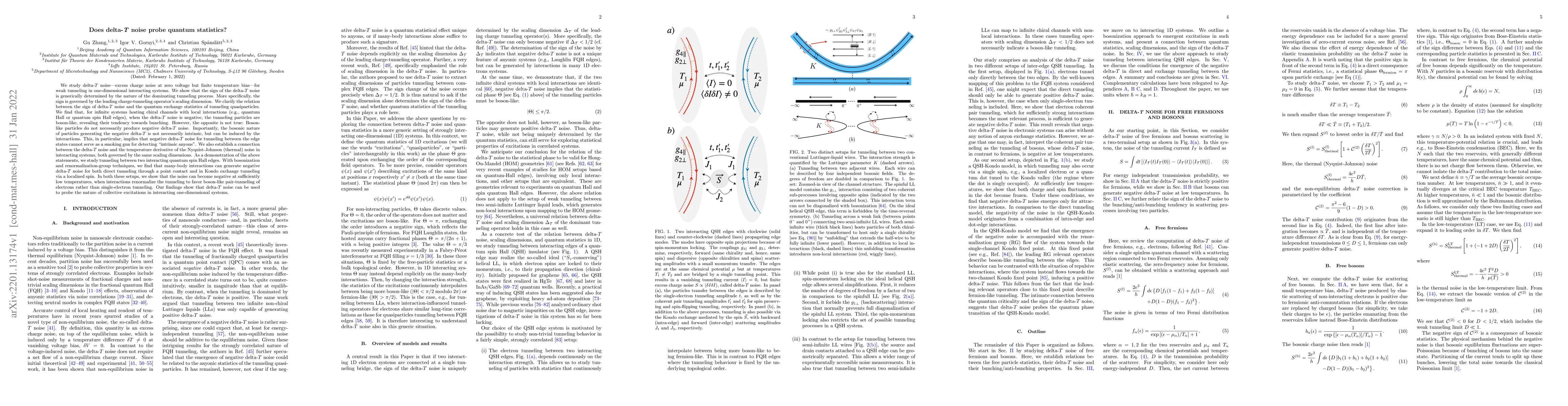 Thumbnail for Does delta-$T$ noise probe quantum statistics?