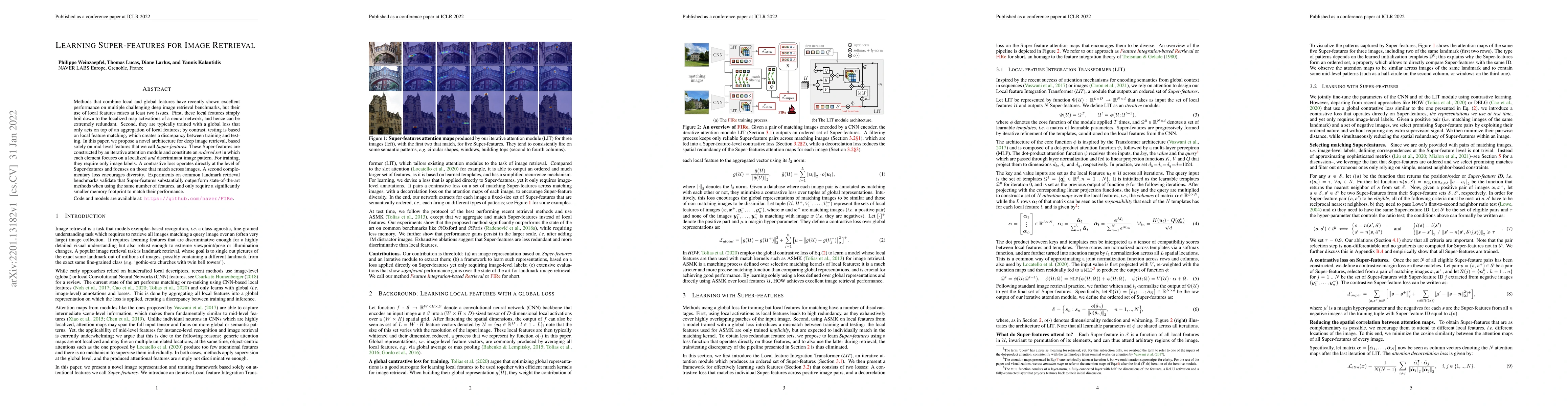 Thumbnail for Learning Super-Features for Image Retrieval