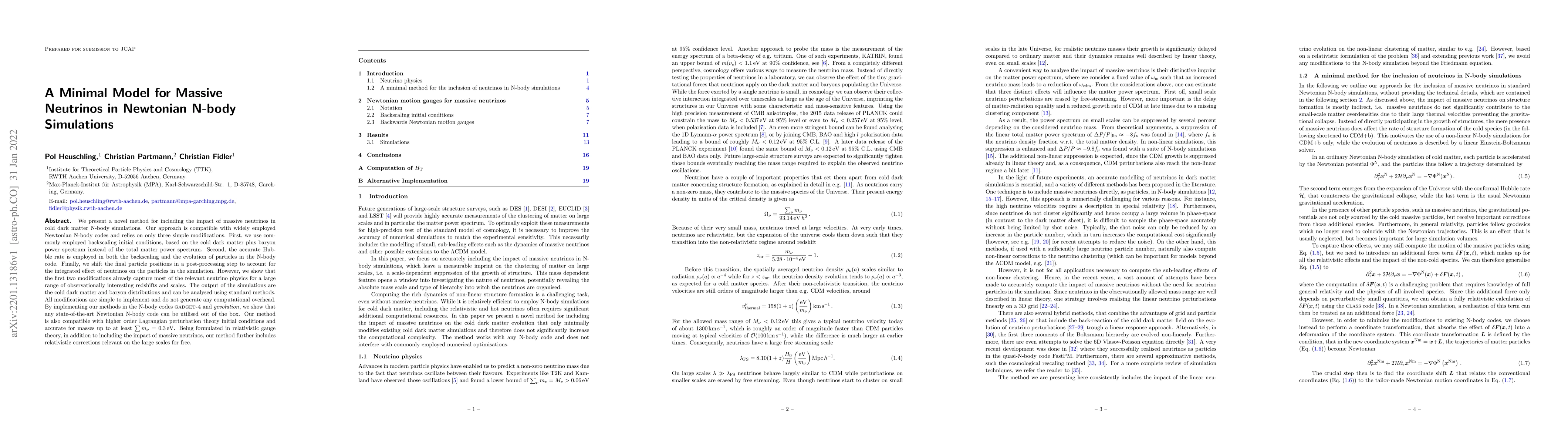 Thumbnail for A Minimal Model for Massive Neutrinos in Newtonian N-body Simulations