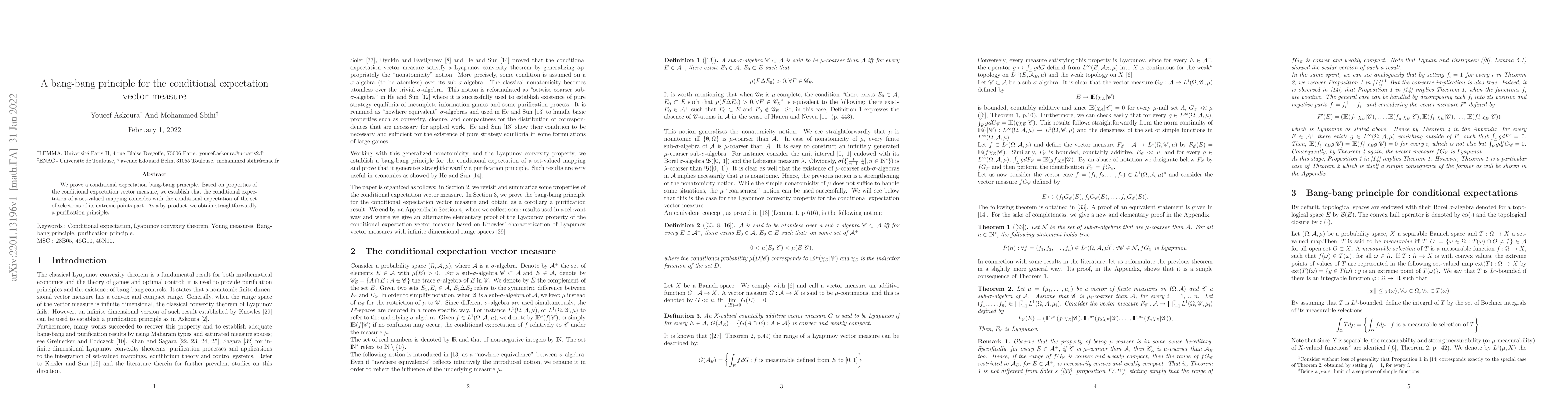 Thumbnail for A bang-bang principle for the conditional expectation vector measure