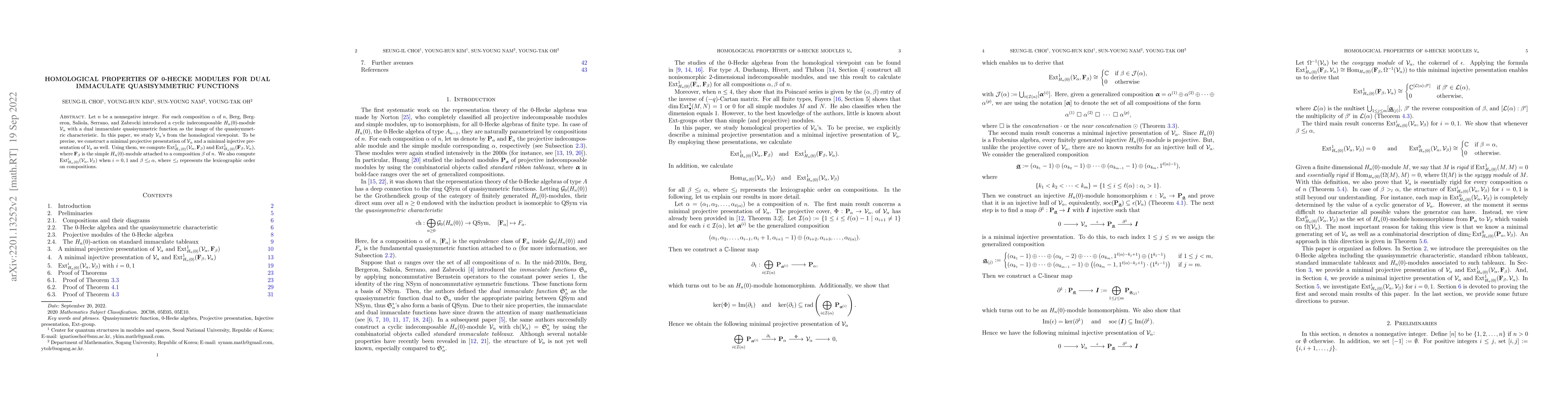 Thumbnail for Homological properties of 0-Hecke modules for dual immaculate
  quasisymmetric functions