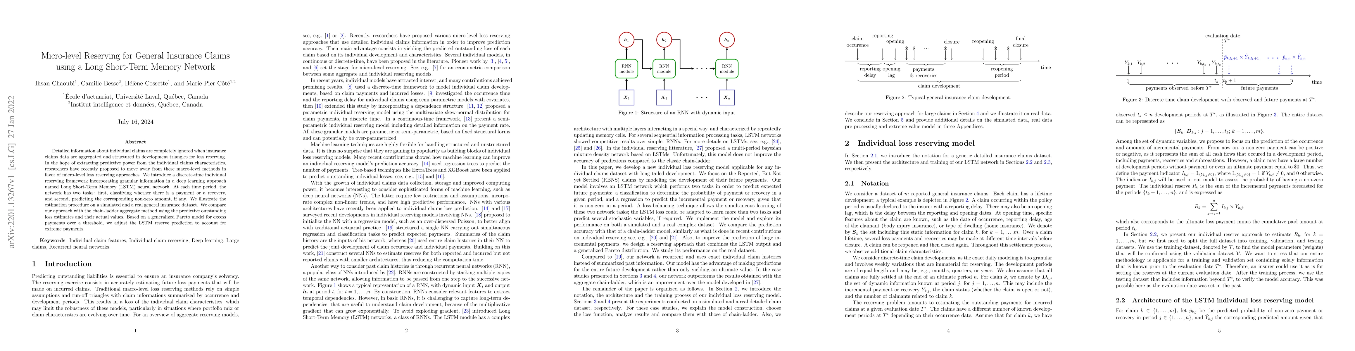 Thumbnail for Micro-level Reserving for General Insurance Claims using a Long
  Short-Term Memory Network